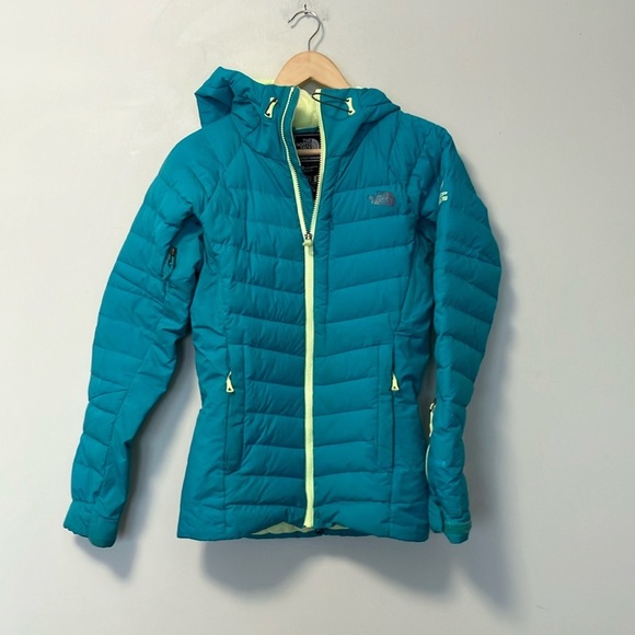 The North Face Steep Series Recco Teal Turquoise Down Ski Jacket - Picture 1 of 8
